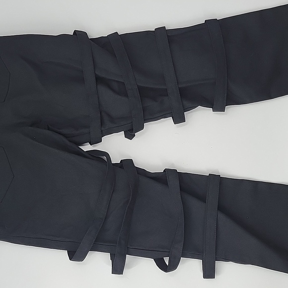 Men's Black Buckle Strap Pants - Picture 15 of 16